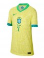 Brasilien Vinicius Junior #7 Heimtrikot für Frauen Copa America 2024 Kurzarm